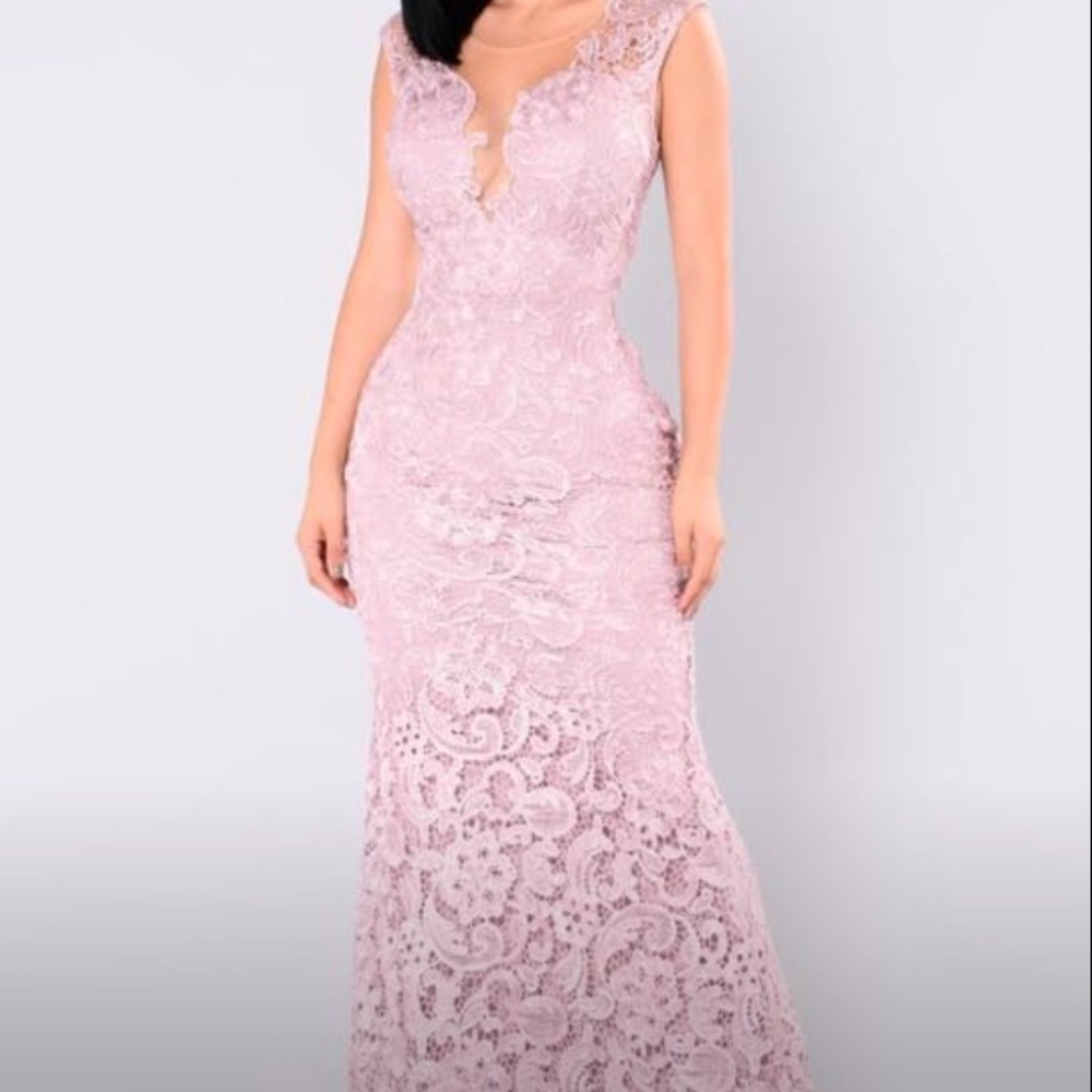 Fashion nova lace pink dress